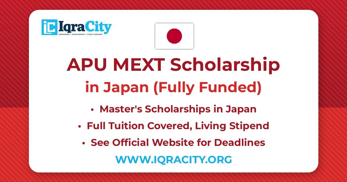 APU MEXT Scholarship 2027 – Fully Funded Master's 2027