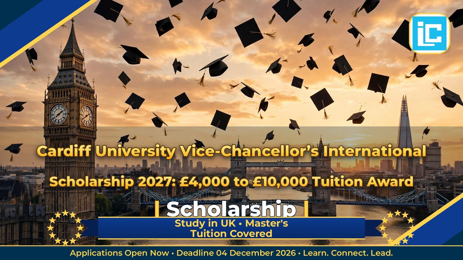 Cardiff University Vice-Chancellor’s International Scholarship 2027: £4,000 to £10,000 Tuition Award – Scholarship Master's 2027