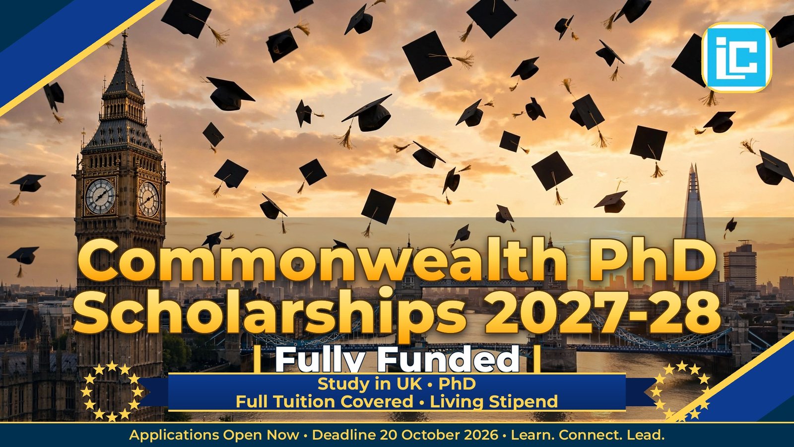 Commonwealth PhD Scholarships 2027-28 – Fully Funded PhD 2027