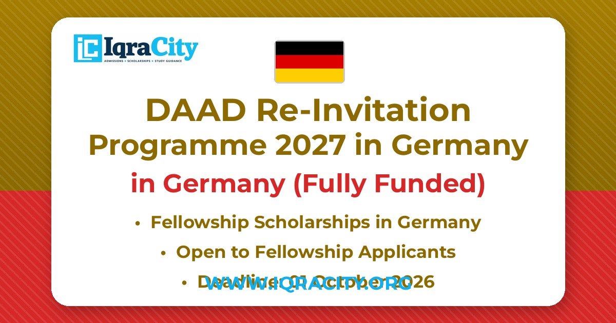 DAAD Re-Invitation Programme 2027 in Germany – Fully Funded Fellowship 2027