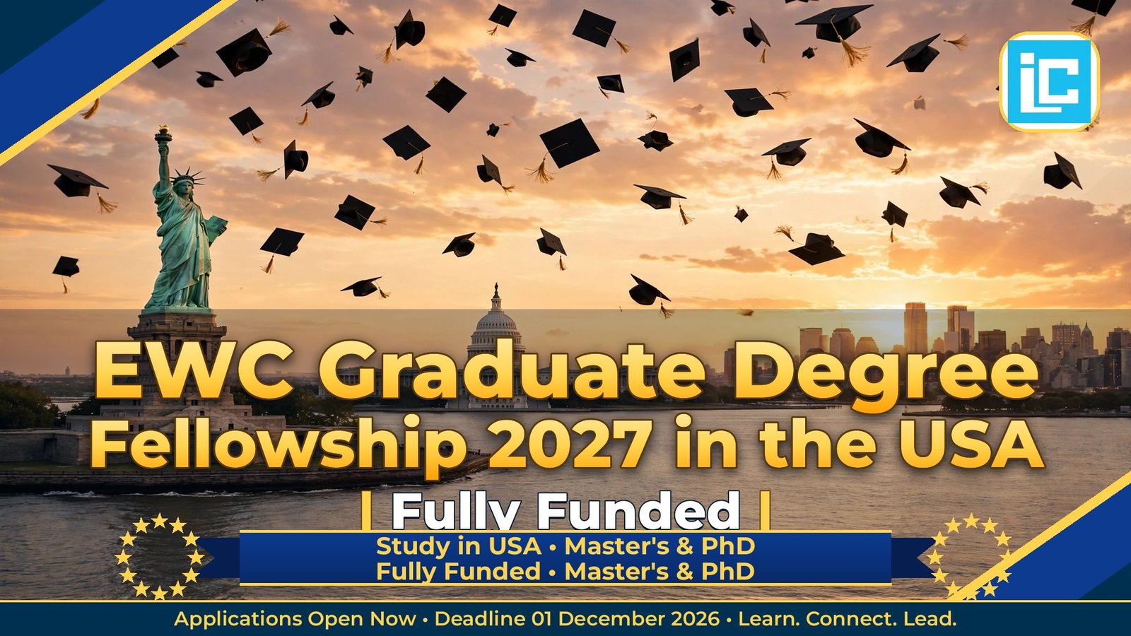 EWC Graduate Degree Fellowship 2027 in the USA – Fully Funded Master's & PhD 2027