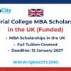 Imperial College MBA Scholarships 2027 – Funded MBA 2027