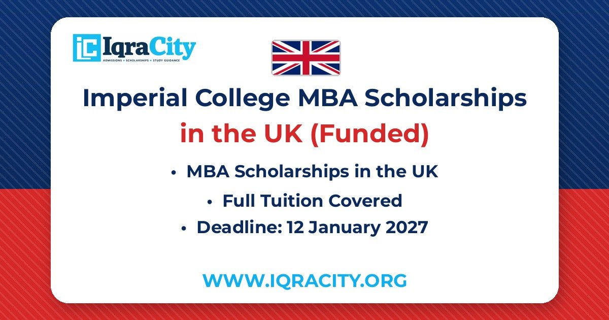 Imperial College MBA Scholarships 2027 – Funded MBA 2027