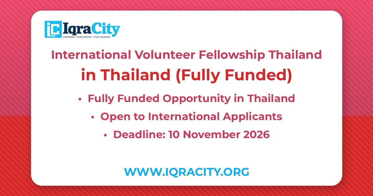 International Volunteer Fellowship Thailand 2026 in Bangkok | Apply Now