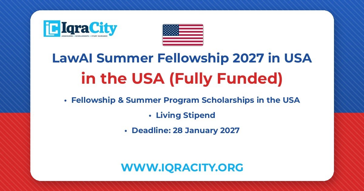 LawAI Summer Fellowship 2027 in USA: Paid AI Law & Policy Fellowship – Fully Funded Fellowship & Summer Program 2027