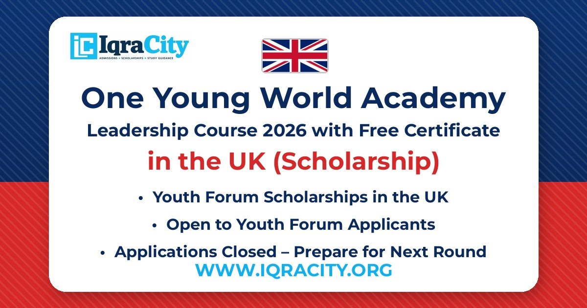 One Young World Academy Leadership Course 2026 with Free Certificate – Scholarship Youth Forum 2026