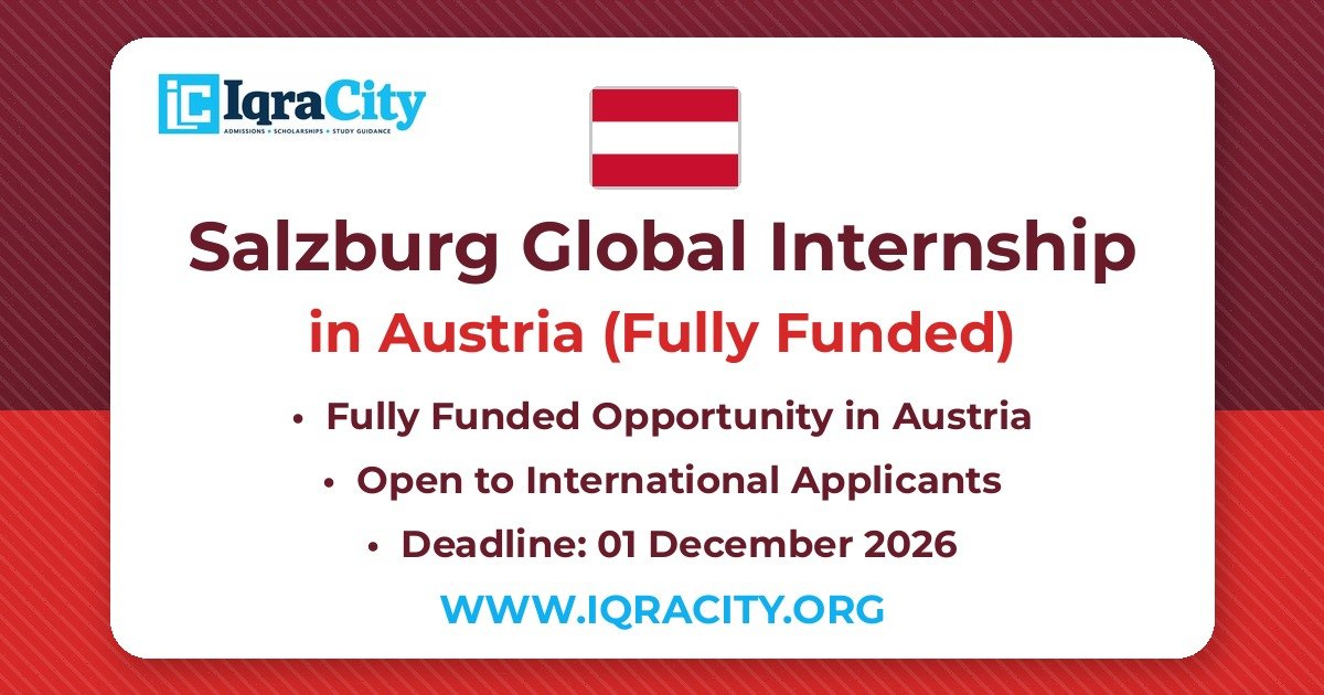 Salzburg Global Internship 2027 in Austria (Fully Funded)