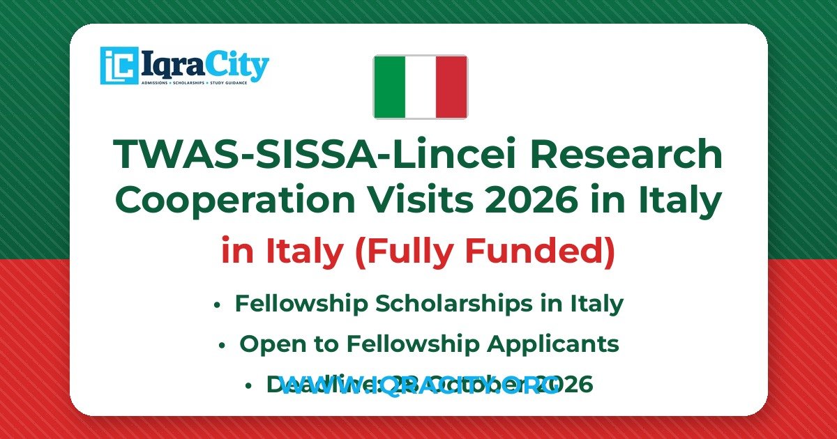 TWAS-SISSA-Lincei Research Cooperation Visits 2026 in Italy – Fully Funded Fellowship 2026