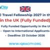 WCSJ Travel Fellowship 2027 in the UK (Fully Funded)