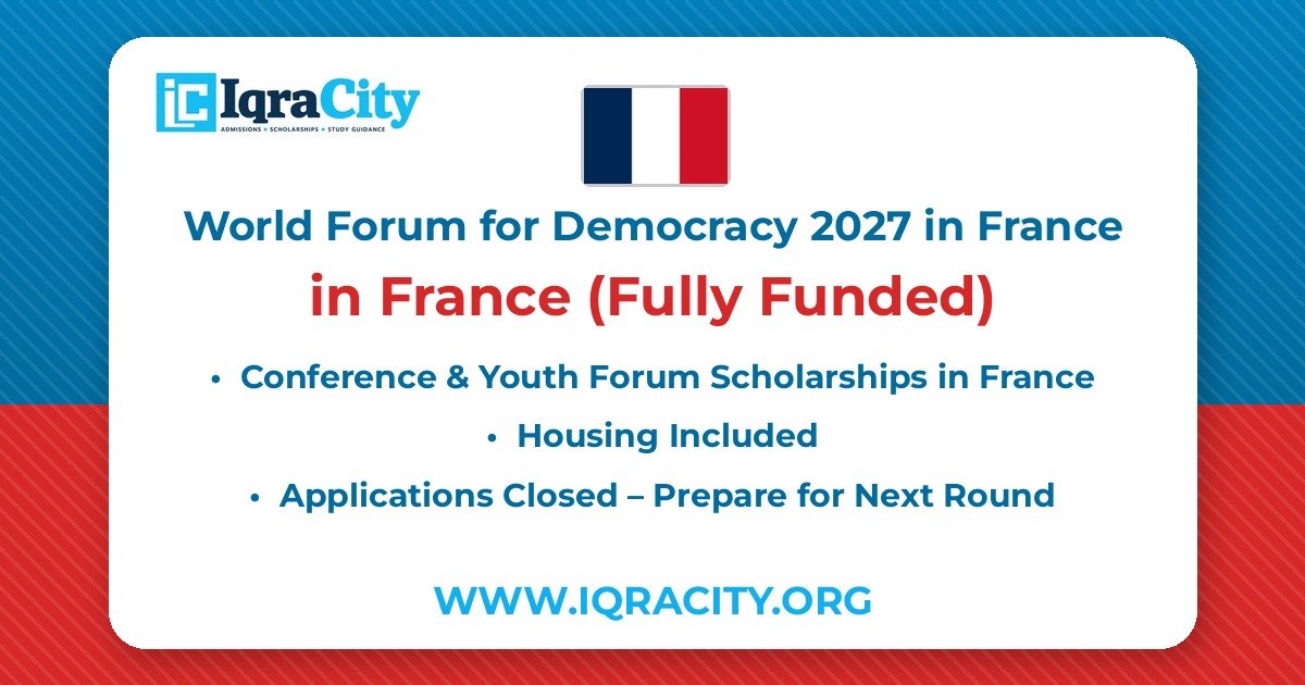 World Forum for Democracy 2027 in France – Fully Funded Conference & Youth Forum 2027