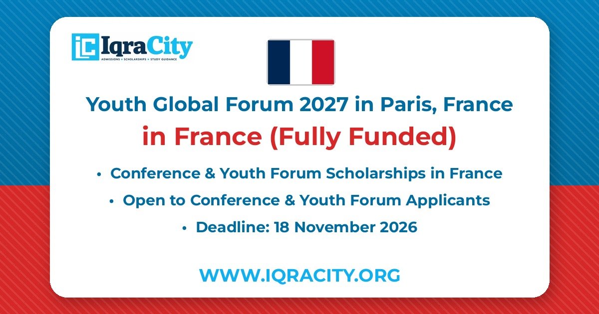 Youth Global Forum 2027 in Paris, France – Fully Funded Conference & Youth Forum 2027
